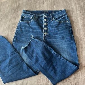 MOVING SALE 📦 Lucky Brand Button Fly Cut Off Ankle Skinny Stretch Jeans
